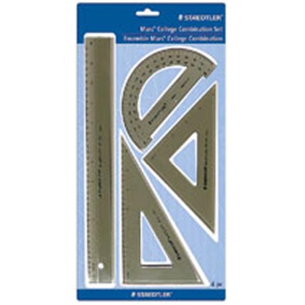 Mars College Combination Set With Ruler Protractor Triangles Ea