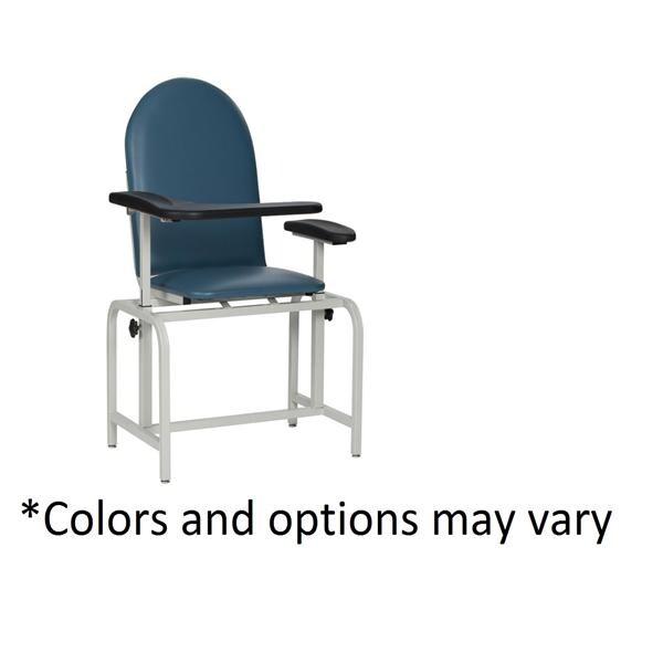 Chair Blood Draw Navy Steel 300lb Capacity Ea