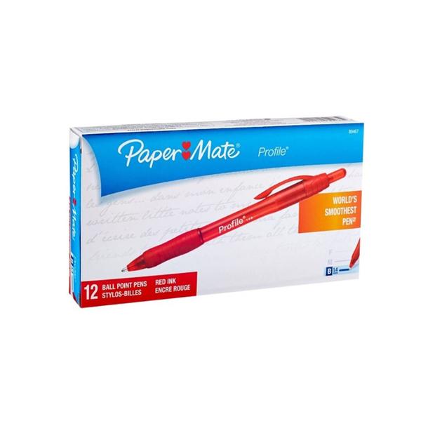 Profile Retractable Ballpoint Pen Bold Pt 1.4 mm Red 12/Pack 12/Pk