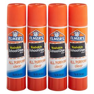 Elmer fts Washable School Glue Sticks 0.24 Oz 4/Pack 4/Pk