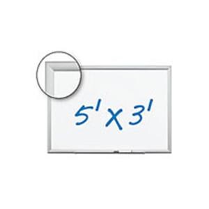 3M Porcelain Magnetic Dry-Erase Board Aluminum Frame 5 ft x 3 ft Ea