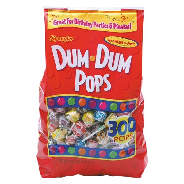 Dum Dum Candy Pops 51oz Stand Up Bag 300 Count Assorted Flavors E...