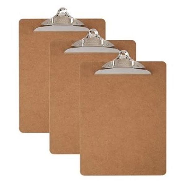 Wood Clipboards Letter Size Light Brown 3/Pk