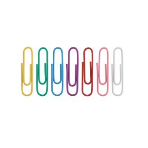 Sparco Vinyl-Coated Gem Clips No. 1 Assorted Box Of 500 500/Pk