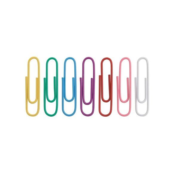 Sparco Vinyl-Coated Gem Clips No. 1 Assorted Box Of 500 500/Pk
