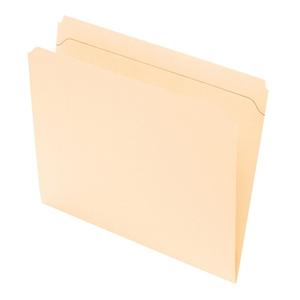 Tab File Folder Straight Cut Letter Size Manila 100/Pack 100/Bx