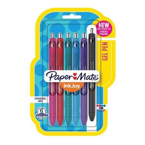 Paper Mate InkJoy Gel Pens Medium Point 0.7 mm Assorted Ink Colors 6/Pk