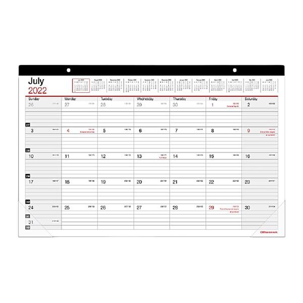 Ofc Dpt Brnd Academic Dsk Calendar, 17.75x10.875", Jul 2022 to Jun 2023 Ea