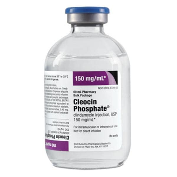 Cleocin Phosphate Injection 150mg/mL Pharmacy Bulk Pack 60mL 5/Pa...