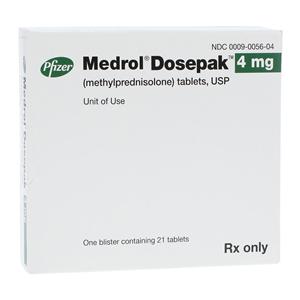 Medrol Tablets 4mg Unit Dose 21/Bottle