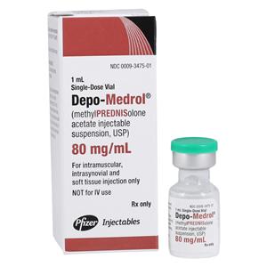 Depo-Medrol Injection 80mg/mL SDV 1mL Each, 48 VL/CA