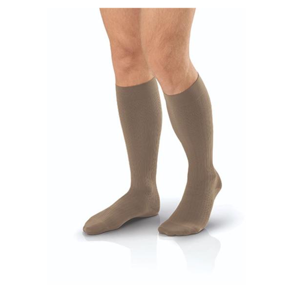 Jobst forMen Compression Socks Knee High Closed Toe Large Khaki