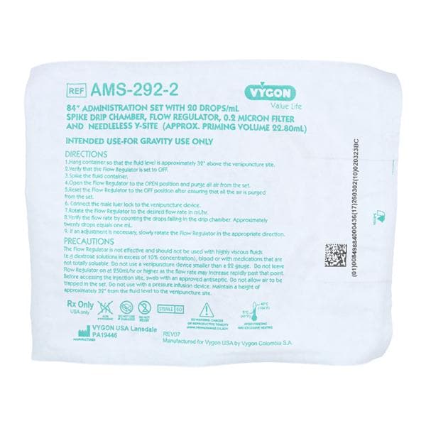 IV Administration Set NAC Injection Site 0.22 Micron Filter Primi...