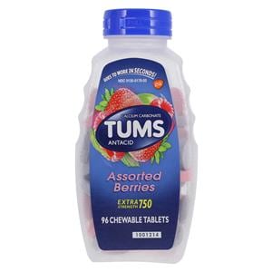 Tums EX Antacid Chewable Tablets 750mg Assorted Berries Twist Cap...