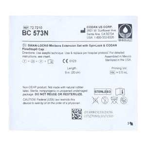 IV Extension Set Needleless Swanlok Priming Volume 0.4mL 9" Femal...