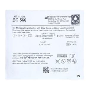 IV Extension Set Priming Volume 1.9mL 60" Female Luer Lock Adapte...