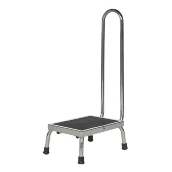 Footstool Step 4 Leg Stainless Steel 12x16x38.5" Rubber Tips 300l...