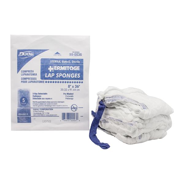 Pre-Washed Laparotomy Sponge 8x36" Sterile Fabric X-Ray Detectabl...