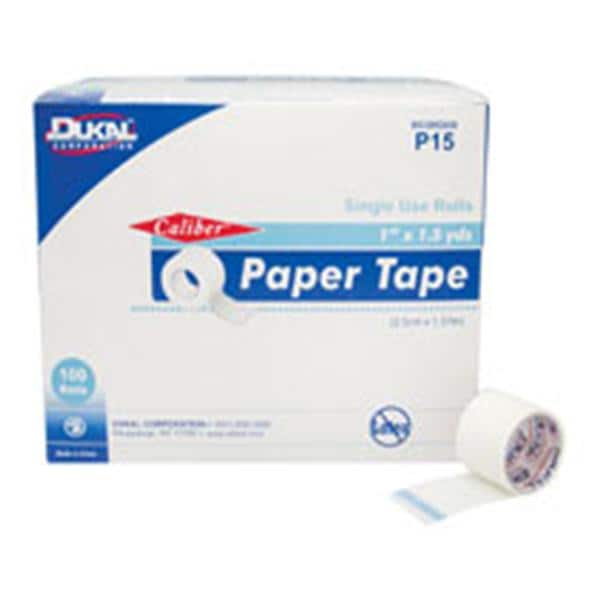 Surgical Tape Paper 1"x1.5yd White Non-Sterile 100/Bx, 5 BX/CA