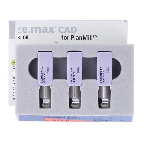 IPS e.max CAD LT Milling Blocks Low Translucency B32 B2 For PlanMill 3/Bx