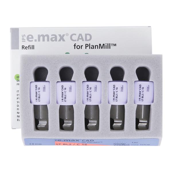 IPS e.max CAD LT Milling Blocks Low Translucency C16 BL2 For PlanMill 5/Bx
