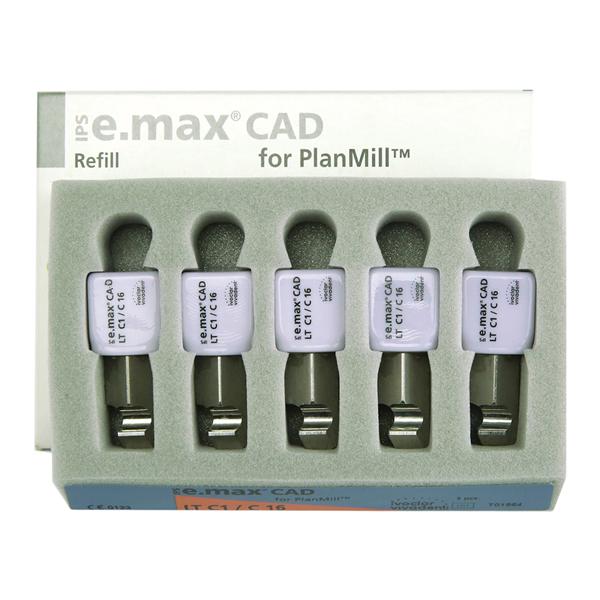 IPS e.max CAD LT Milling Blocks Low Translucency C16 C1 For PlanMill 5/Bx