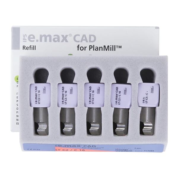 IPS e.max CAD LT Milling Blocks Low Translucency C16 C2 For PlanMill 5/Bx