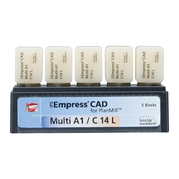 IPS Empress CAD Multi Milling Blocks Multi-Chromatic C14L A1 For PlanMill 5/Bx