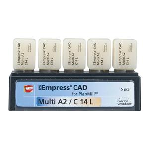 IPS Empress CAD Multi Milling Blocks Multi-Chromatic C14L A2 For PlanMill 5/Bx