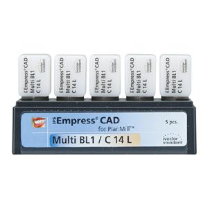 IPS Empress CAD Multi Milling Blocks Multi-Chromatic C14L BL1 For PlanMill 5/Bx