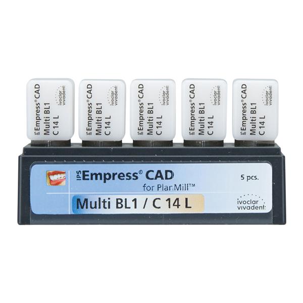 IPS Empress CAD Multi Milling Blocks Multi-Chromatic C14L BL1 For PlanMill 5/Bx