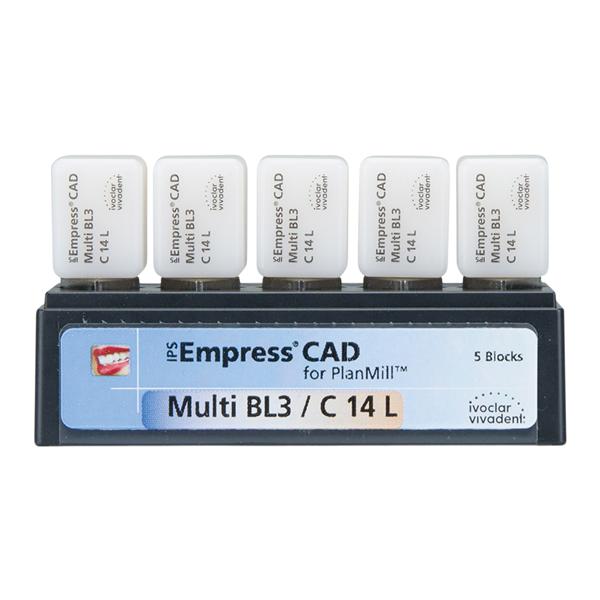 IPS Empress CAD Multi Milling Blocks Multi-Chromatic C14L BL3 For PlanMill 5/Bx
