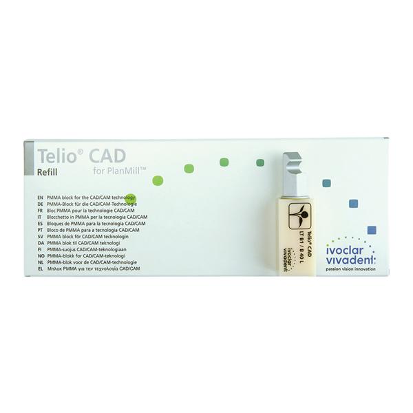 Telio CAD LT Milling Blocks Low Translucency B40L B1 For PlanMill 9/Bx