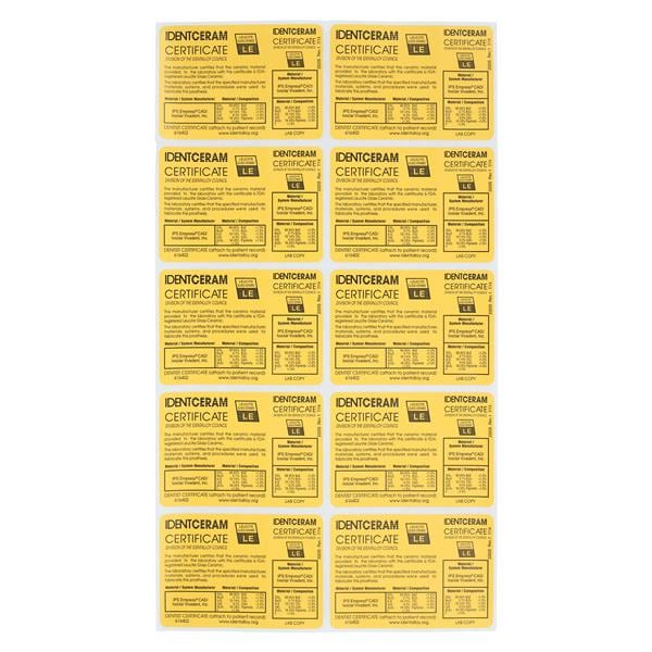 IPS Empress CAD Prescription Label Ea