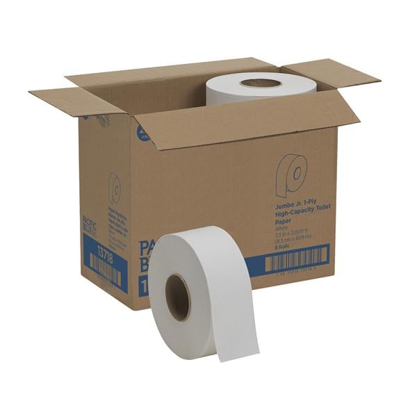 Pacific Blue Basic Jumbo Junior Toilet Tissue White 1 Ply Size Ju...