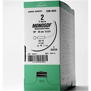 Monosof Suture Nylon Monofilament 5-0 18" Non-Absorbable P-24 Pre...