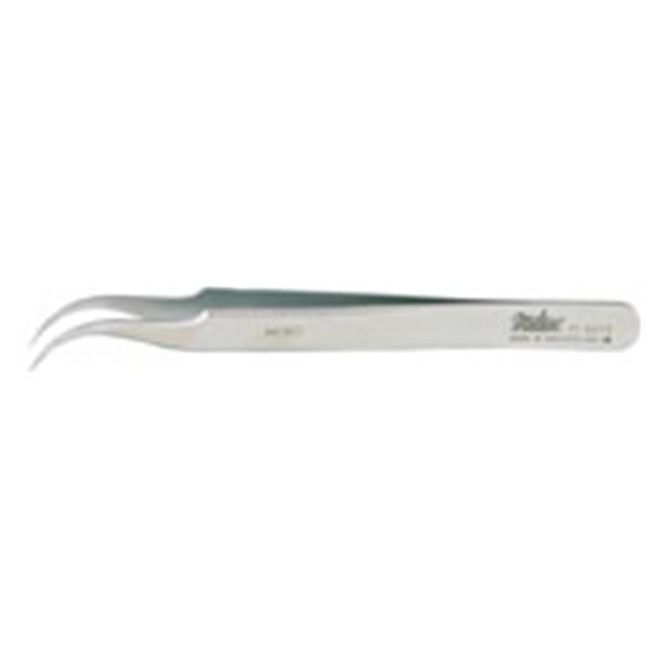 Swiss Jewelers Micro Forcep Curved Flat 4-1/2" Stainless Steel/No...
