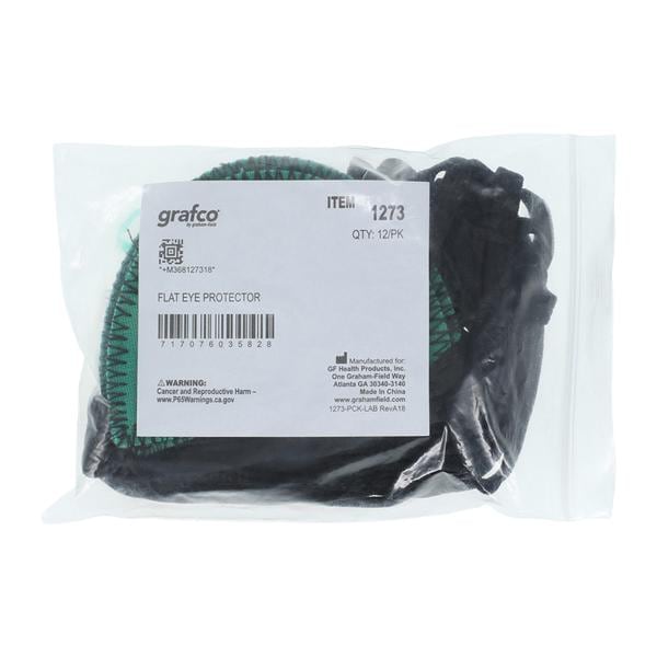 Flat Eye Protector Grafco Black 12/Pk