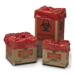 Saf-T-Tainer Sharps Container 11gal Red/Black 12x24x12" Ld Crgtd Crdbrd 14/Ca