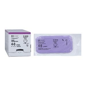 Polysorb Suture Polyester Braid 4-0 18" Absorbable P-24 Premium R...