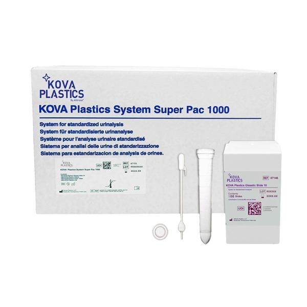 KOVA Plastics System Super Pac Urinalysis Test Kit With 100 Slide...