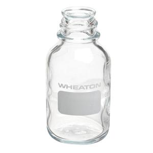 Wheaton Media Bottle Borosilicate Glass Safety Coated Clear 125mL 48/Pk