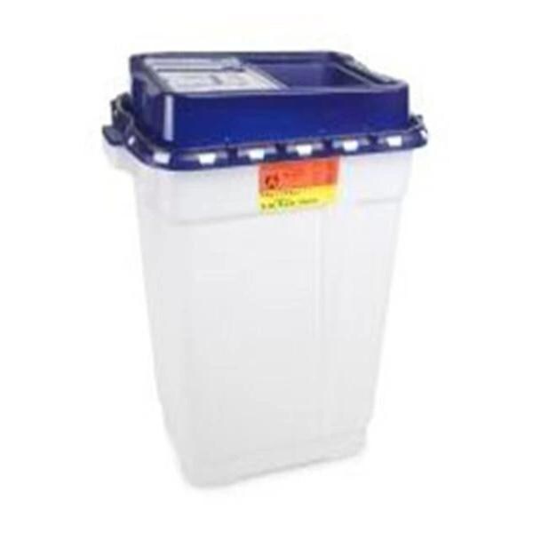 Recykleen Sharps Container 19gal Blue/White 14-3/4x20x26-1/4" Sli...