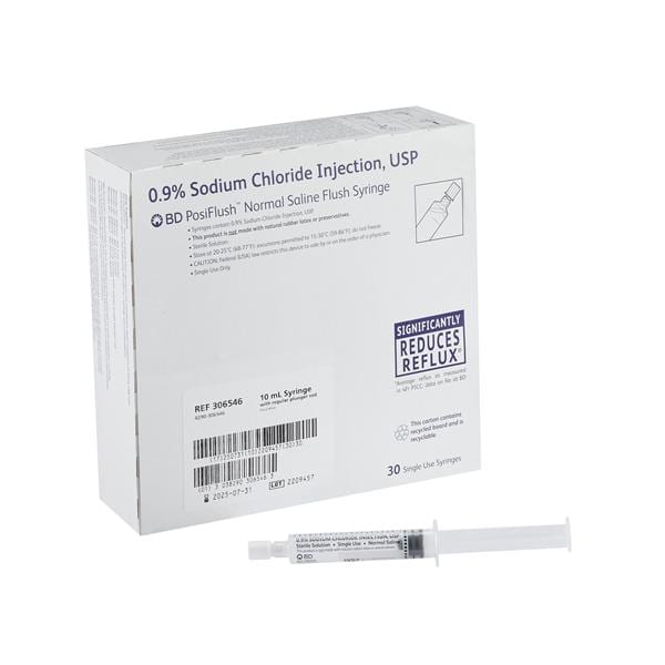 Posiflush Normal Saline IV Flush Solution 0.9% Standard Plunger R...