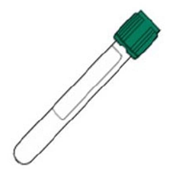 Vacutainer Venous Blood Collection Tube Green 6mL Cnvntnl Clsr Plstc 100/Bx