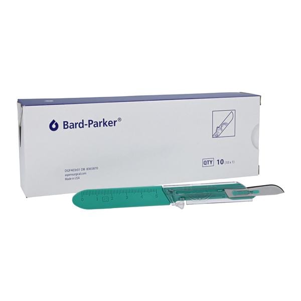 Bard-Parker Disposable Safety Surgical Scalpel #10 Plastic/Stainl...