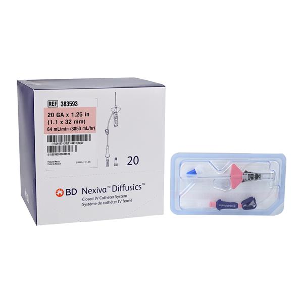 Nexiva IV Catheter 20 Gauge 1-1/4" Closed End 20/Bx