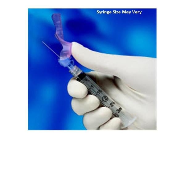 Eclipse Hypodermic Syringe/Needle 23gx1" 3cc Turquoise Safety LDS 50/Bx