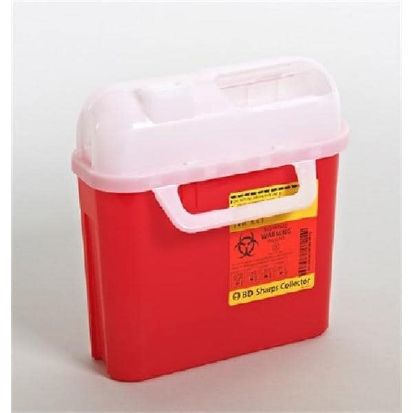 Sharps Container 5.4q Rd 4-1/2x11-6/10x11-7/10 Counterbalanced Sd Entry Plstc Ea, 20 EA/CA