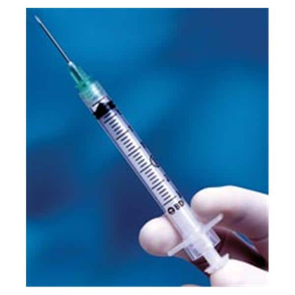 Syringe/Needle Integra Hypodermic 21g 1" Green 3cc Shelf Pack Ste...